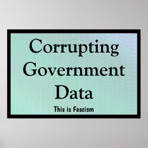 Affiche Corruption des données gouvernementales