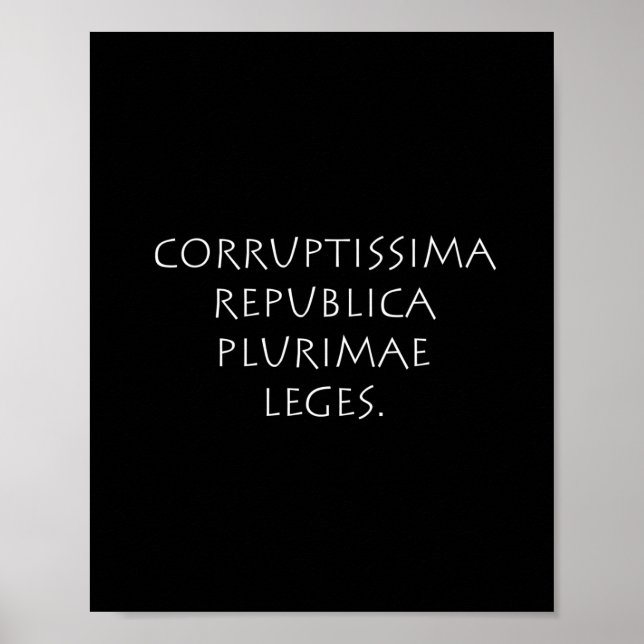 Affiche Corruptissima républica plurimae (Devant)