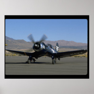 Affiche Corsaire de Vought F4U, avions gauches de