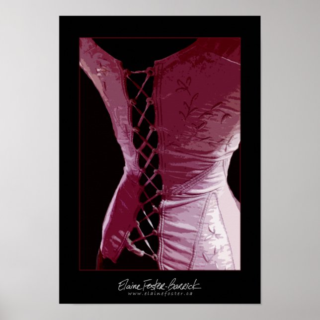 Affiche Corset rose - Imprimer (Devant)