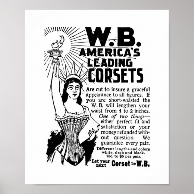 Affiche Corsets The Ladies World janvier 1896 (Devant)