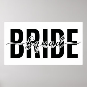 Affiche Cortège de Mariée Chic Enterrement de Vie de Jeune