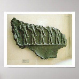 Affiche Cortège des guerriers d'Elamite, Susa, Iran,