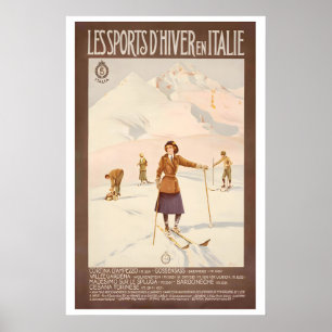 Affiche Cortina D'Ampezzo Val Gardena Bardonecchia