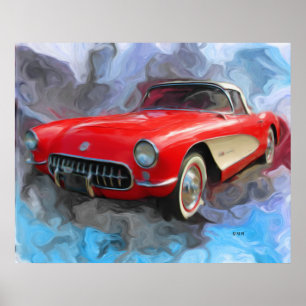 Affiche Corvette 1957