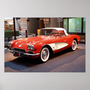 Affiche Corvette Chevrolet 1960