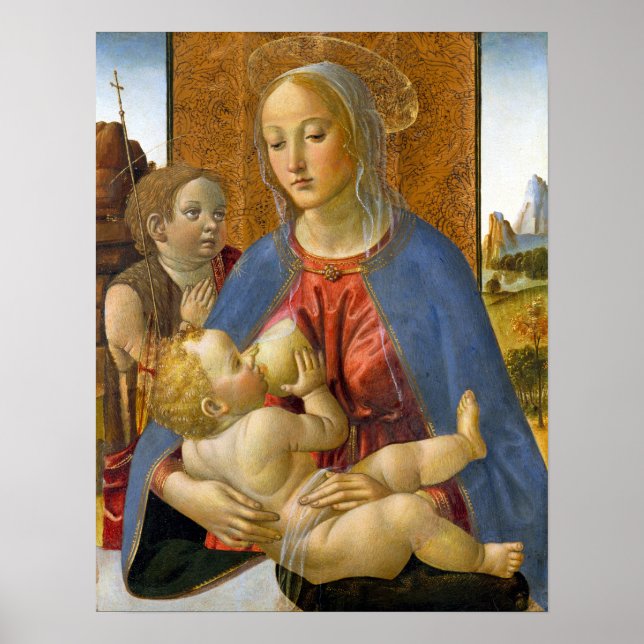 Affiche Cosimo Rosselli Madonna et l'enfant (Devant)