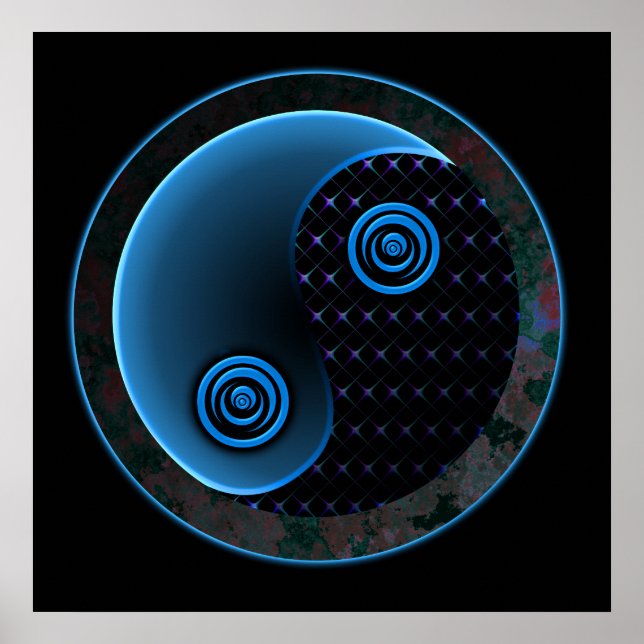 Affiche Cosmic Blue Yin Yang (Devant)