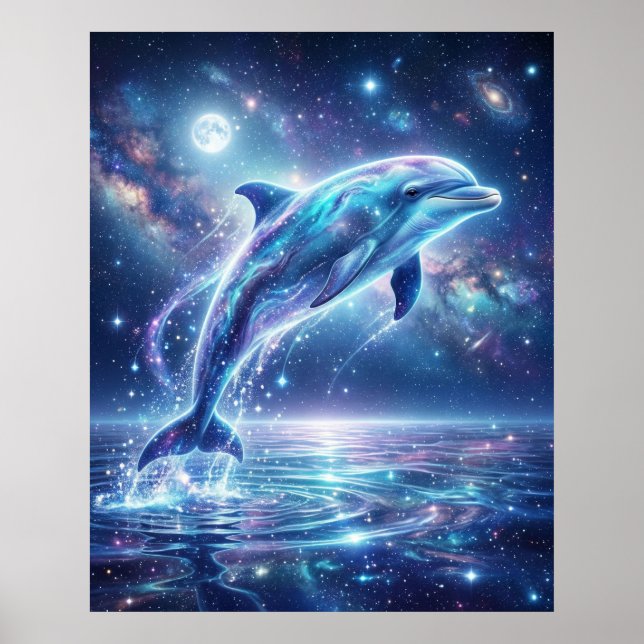 Affiche Cosmic Dolphin Star Tide (Devant)