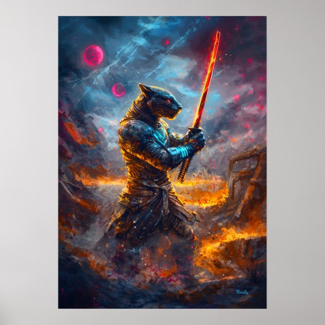 Affiche Cosmic Panther Samouraï – Maître de la Lame Célest (Devant)