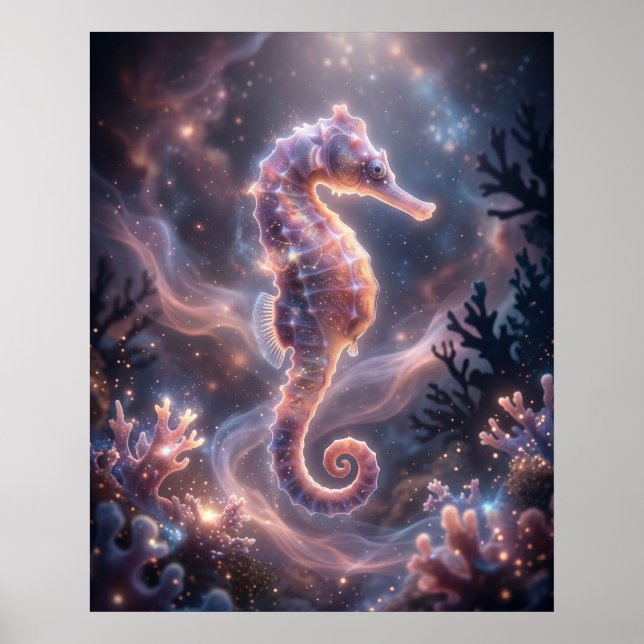 Affiche Cosmic Seahorse Nebula Reef (Devant)