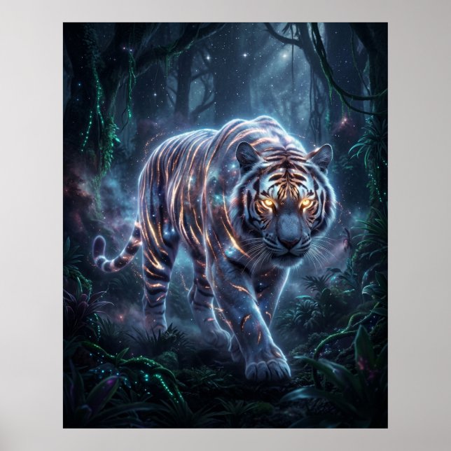 Affiche Cosmic Tiger Nebula Jungle (Devant)