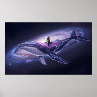Affiche Cosmic Whale & Astronaut Art Print