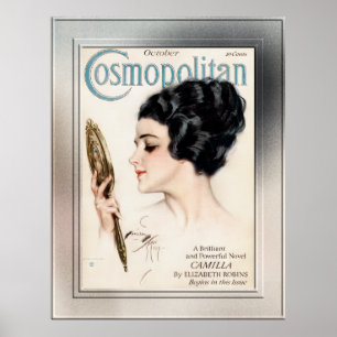 Affiche Cosmopolite FC octobre 1917 par Harrison Fisher