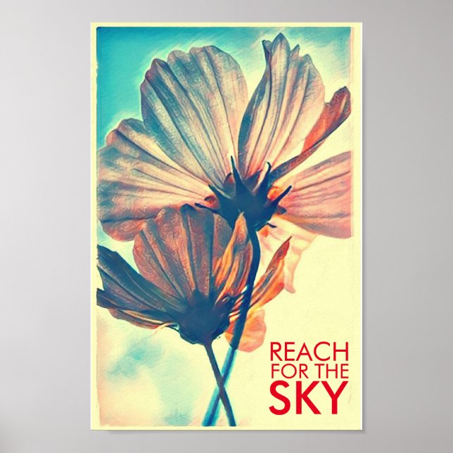Affiche Cosmos rose pour la citation Sky (Devant)