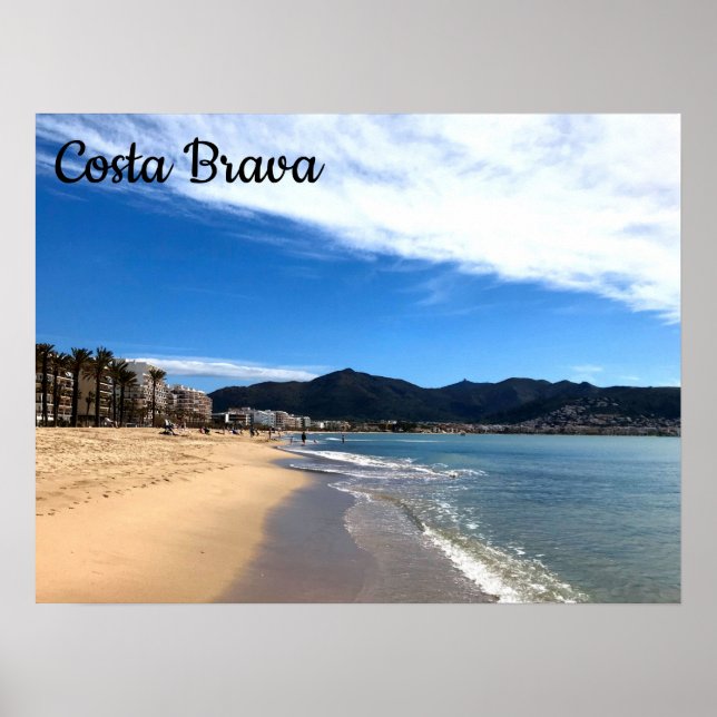 Affiche Costa Brava, Espagne - Beach Photographie (Devant)