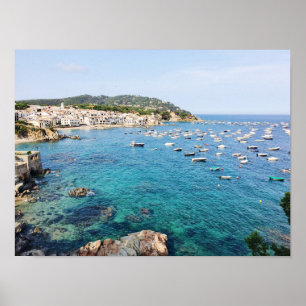 Affiche Costa Brava Espagne Pittoresque Océan Bleu Photo V