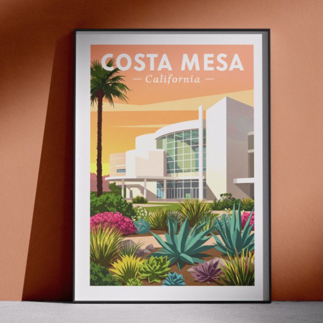 Affiche Costa Mesa Californie vintage (Créateur téléchargé)