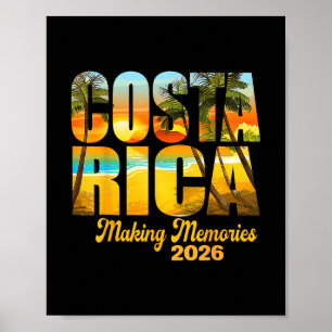 Affiche Costa Rica 2026 Créer des souvenirs Famille assort