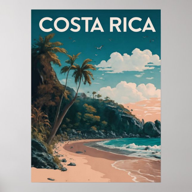 Affiche Costa Rica Beach Pura Vida (Devant)