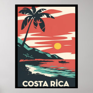 Affiche Costa Rica Beach Pura Vida