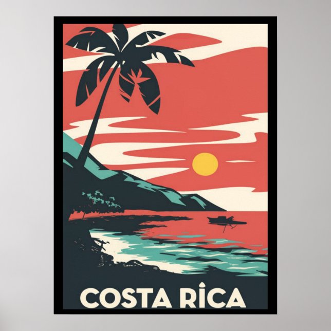 Affiche Costa Rica Beach Pura Vida (Devant)