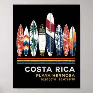Affiche Costa Rica Playa Hermosa Surf