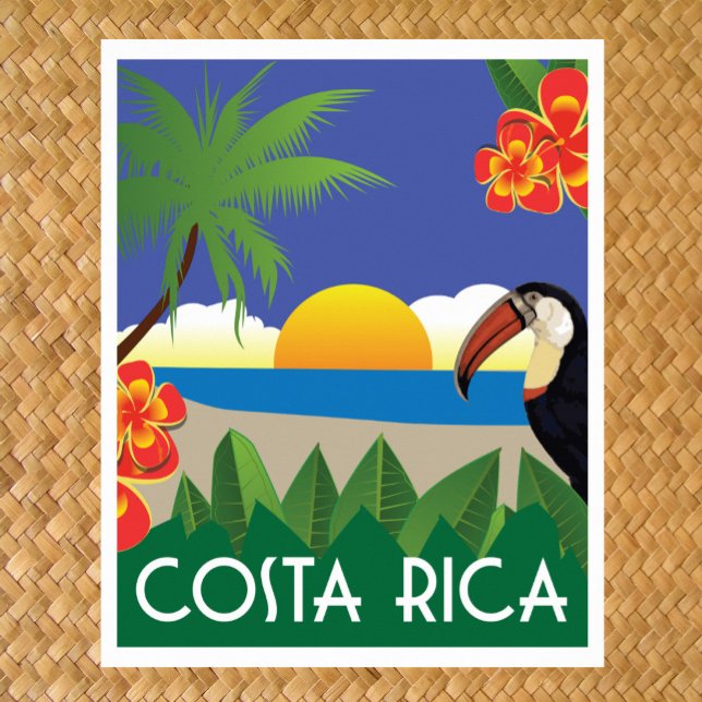 Affiche Costa Rica style voyage vintage (Créateur téléchargé)