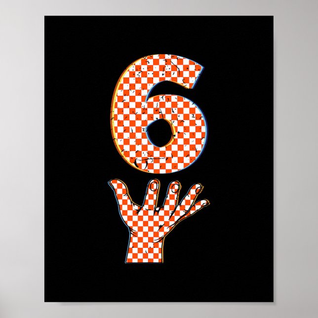 Affiche Costume à carreaux Halloween Numéro 6 correspondan (Devant)