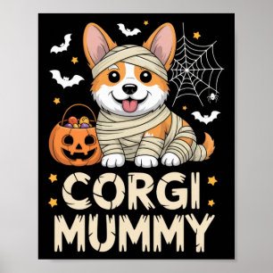 Affiche Costume Amoureux des chiens d'Halloween Corgi Mumm