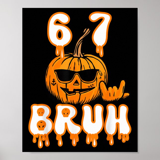 Affiche Costume Brainrot Halloween 67 pour enfants 6-7 Six (Devant)