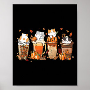 Affiche Costume citrouille En Latte Épice Pour Chats Lover