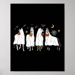 Affiche Costume Citrouille Halloween Horse Ghost Boo Pour 