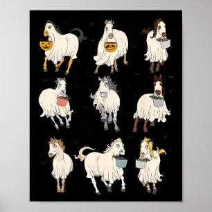 Affiche Costume Citrouille Halloween Horse Ghost Boo Pour 