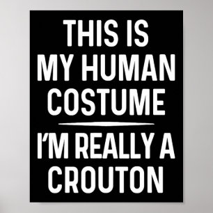 Affiche Costume Crouton drôle Chemise Halloween Crouton