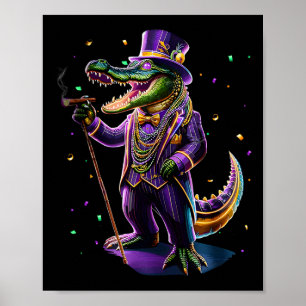 Affiche Costume d'alligator Mardi Gras Mardigator pour hom