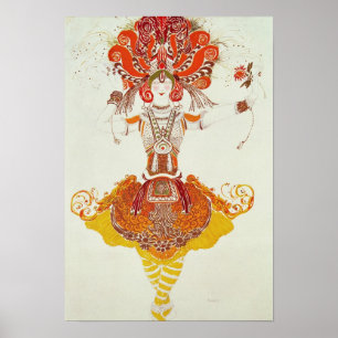 Affiche Costume de ballet pour "le Firebird", par