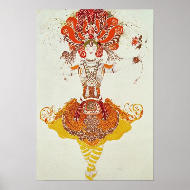 Affiche Costume de ballet pour "The Firebird", de Stravins (Devant)