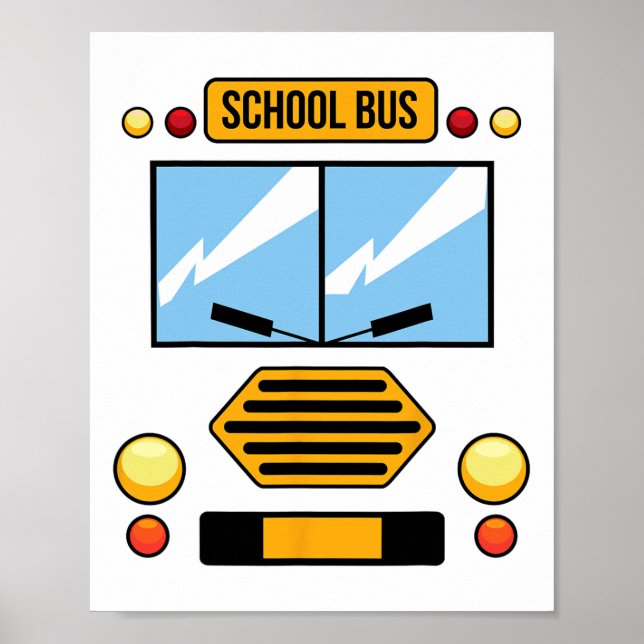 Affiche Costume de bus scolaire Cool Easy Vehicle Hallowee (Devant)