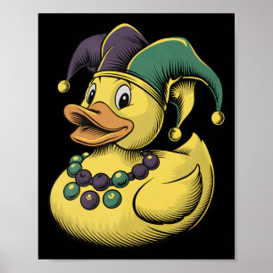 Affiche Costume de canard en caoutchouc Mardi Gras Louisia