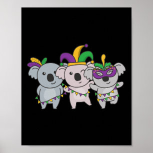 Affiche Costume de carnaval Mardi Gras Koala