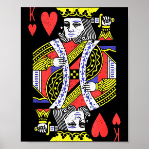 Affiche Costume de carte à jouer Roi des cœurs Halloween V