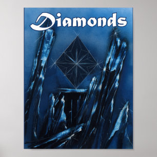 Affiche Costume de carte de lecture Diamant bleu