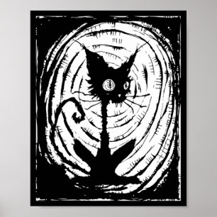 Affiche Costume de chat noir paresseux Halloween Y Y Perfo