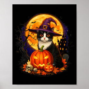 Affiche Costume de chat noir rétro pour homme pour Hallowe