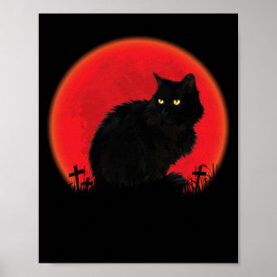 Affiche Costume de chat sorcière Halloween Chat noir de lu