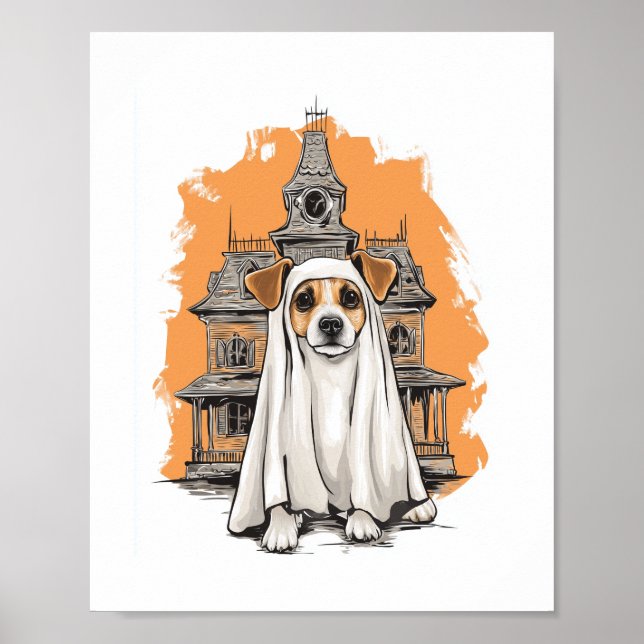 Affiche Costume de chien fantôme effrayant (Devant)