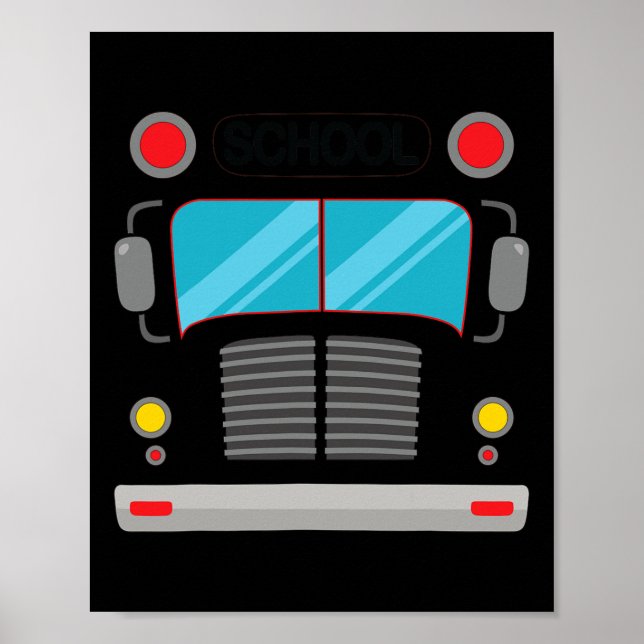 Affiche Costume De Conducteur De Bus Scolaire Halloween Ad (Devant)
