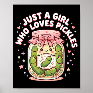 Affiche Costume de cornichon drôle pour une fille qui aime