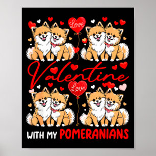 Affiche Costume de couple de chiens avec mes Pomeranians p